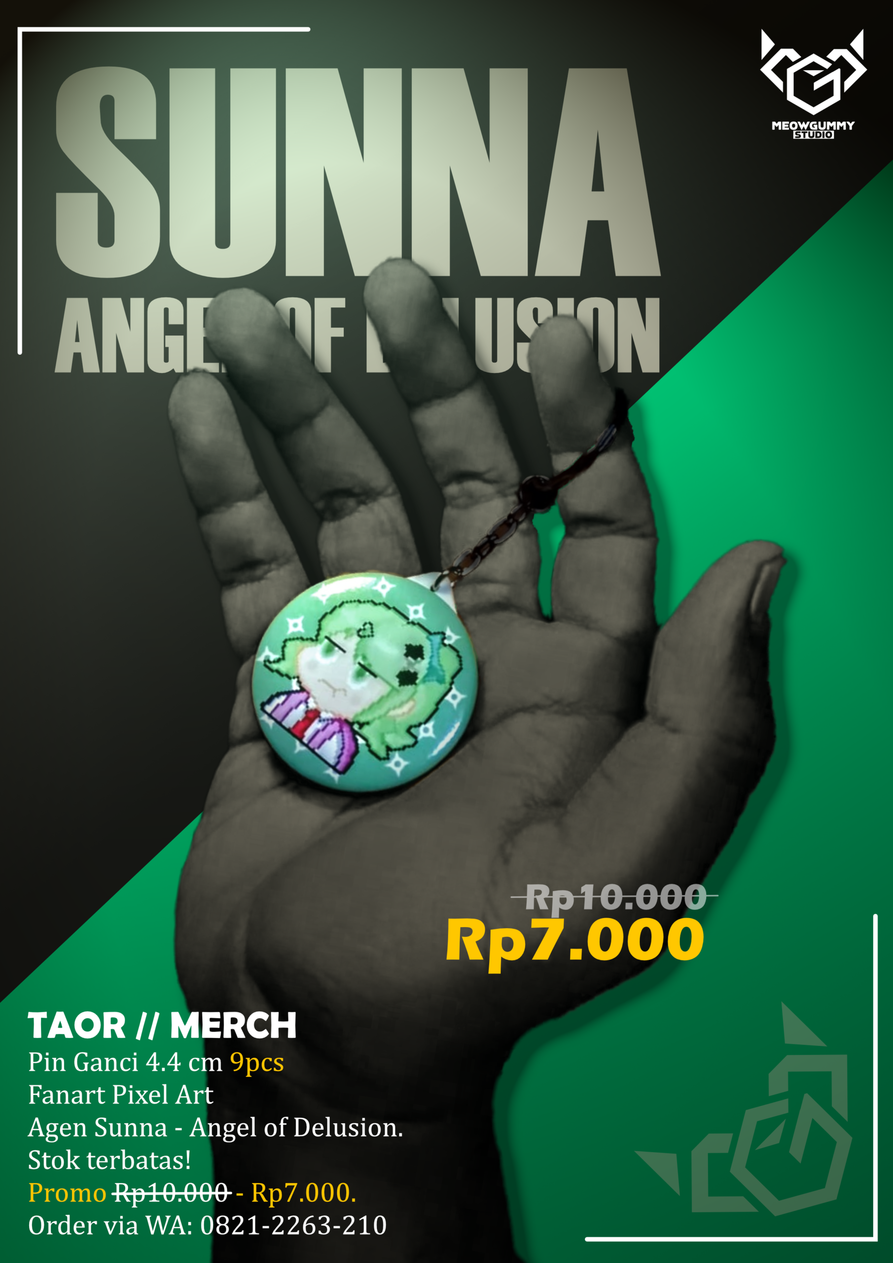 poster product - Pin Ganci 4,4cm Sunna PIxel Art